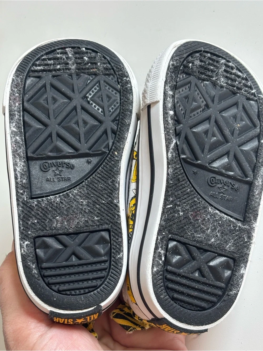 Toddler Converse with Yellow Construction Truck Print